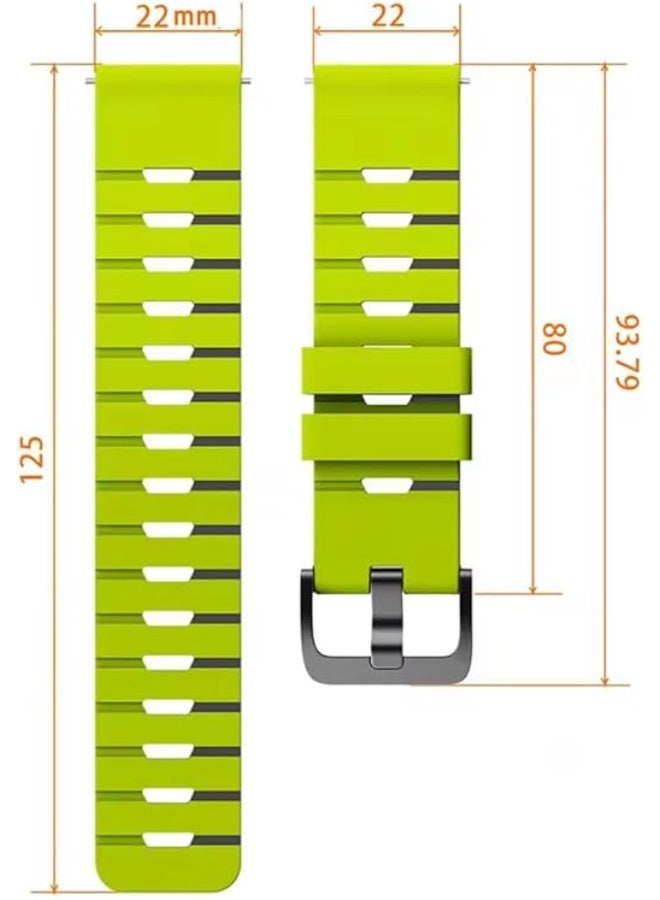 فكرة حزام سيليكون فاخر 22 مم لساعة Huawei Watch GT6 46 مم | GT6 Pro | GT5 46 مم | GT4 | GT2 GT3 46 مم | Watch 4/4 Pro | Watch 3/3 Pro | GT3 | GT3 Pro | GT Runner - Image 3